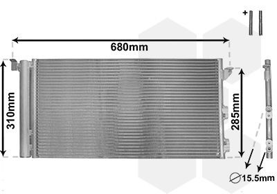 Compre 17005293 VAN Wezel Radiador de aparelho de ar condicionado